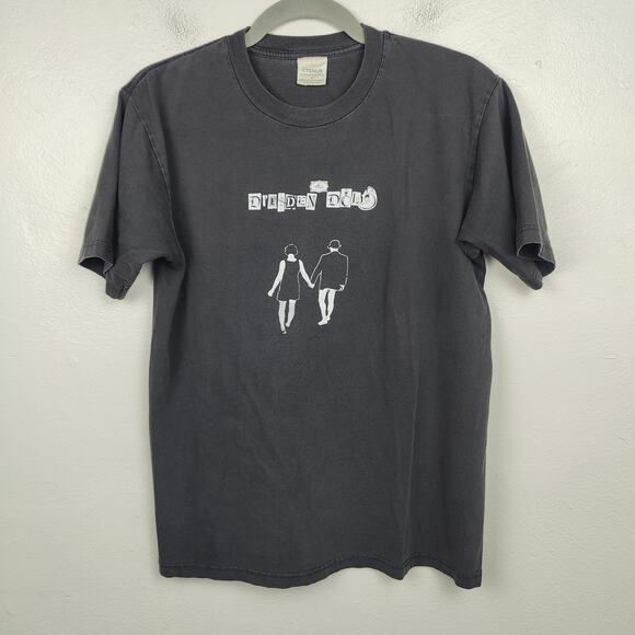 Vintage 90s‎ The Dresden Dolls Graphic T-Shirt Size Medium Black Cotton Crew - Picture 1 of 7
